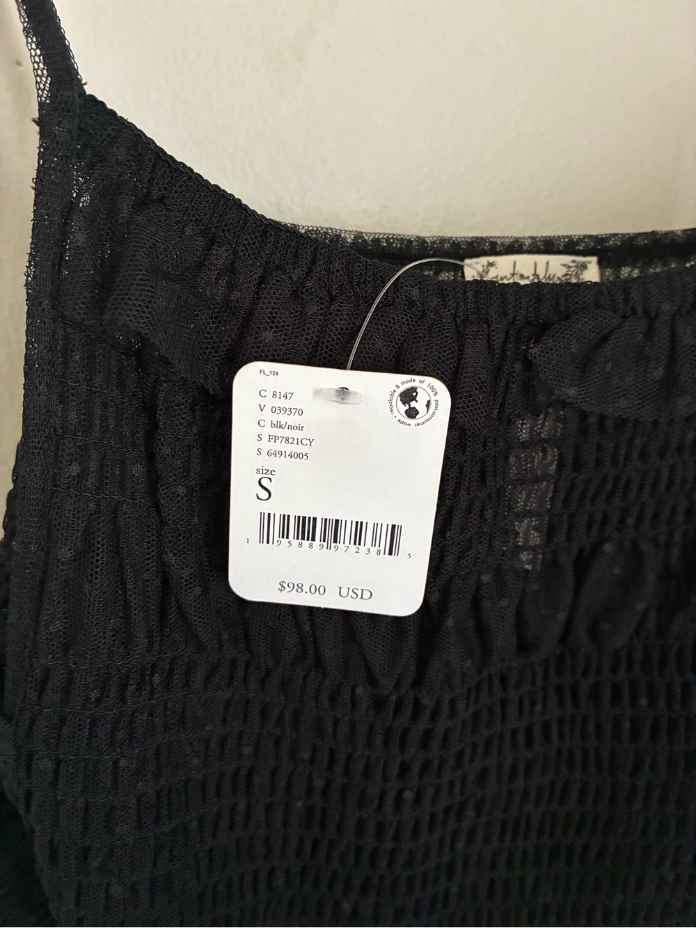 Free People Can’t Stop Won’t Stop Black Sheer Whimsigoth Slip Dress Size Small - Picture 6 of 8